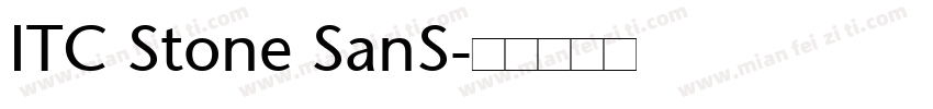 ITC Stone SanS字体转换